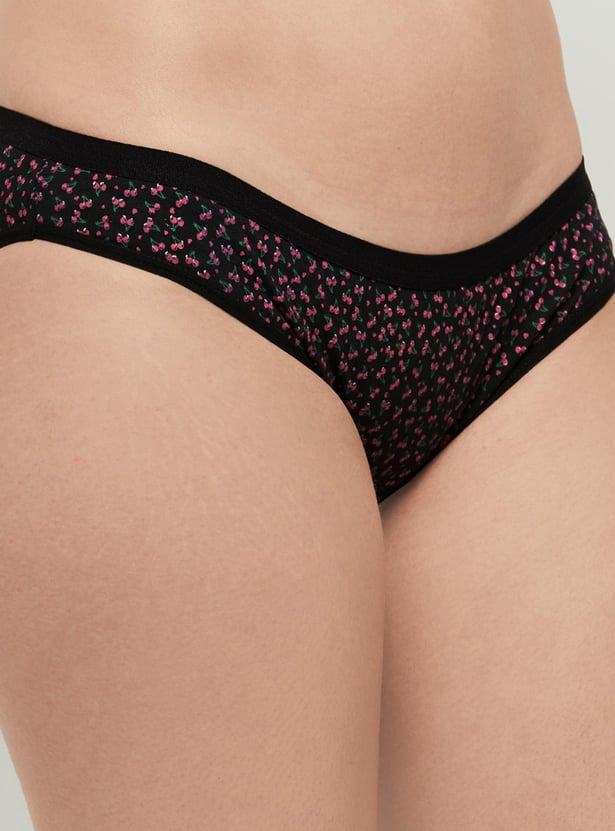 Women Printed Bikini Panties - Pack of 3