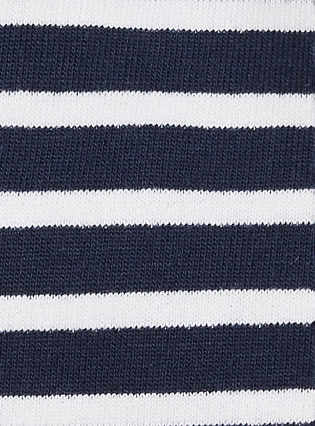 Boys Striped Drawstring Waist Shorts