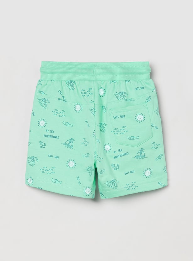 MAX Boys Printed Drawstring Waist Shorts
