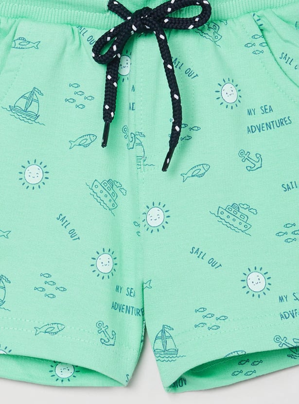 MAX Boys Printed Drawstring Waist Shorts