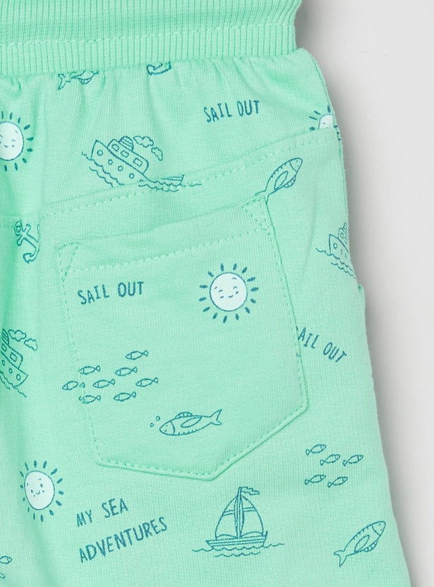 MAX Boys Printed Drawstring Waist Shorts