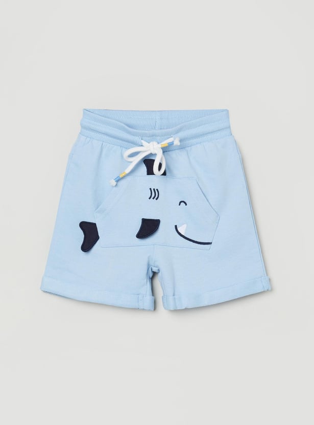MAX Boys Embroidered Knit Shorts