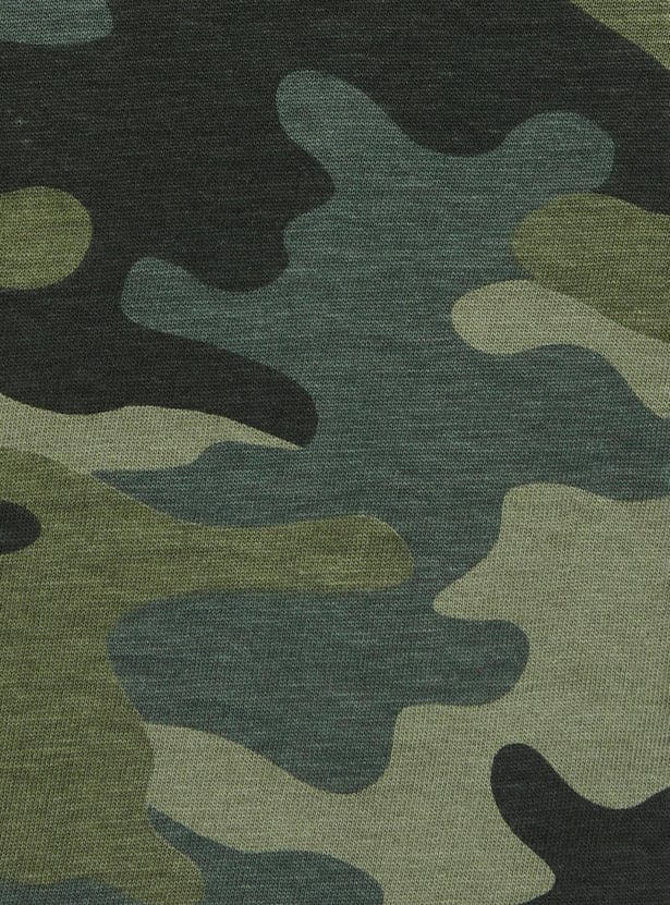 MAX Boys Camouflage Printed Full Sleeves T-shirt