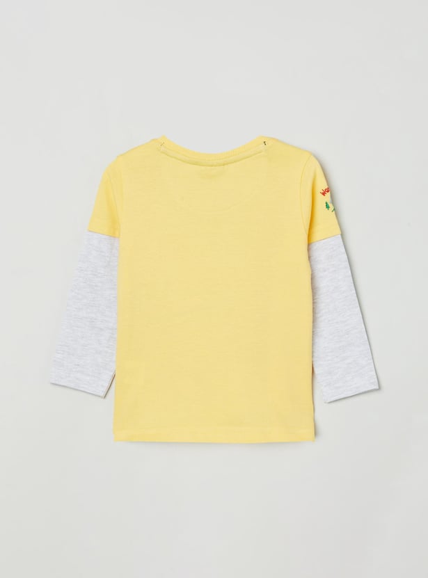 MAX Boys Printed Crew Neck T-shirt