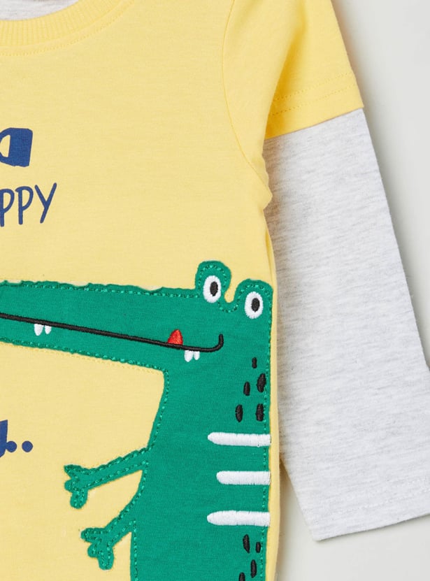 MAX Boys Printed Crew Neck T-shirt