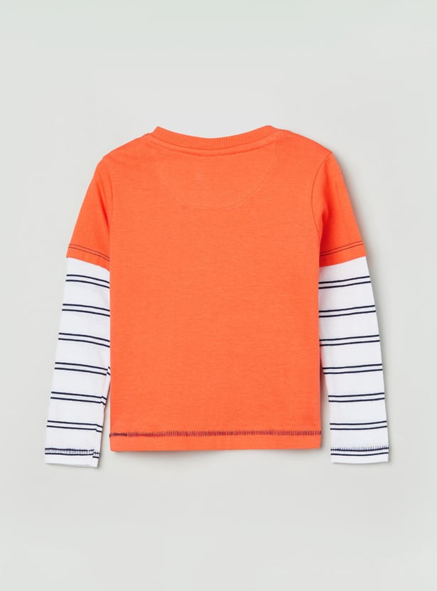 Boys Printed Crew Neck T-shirt