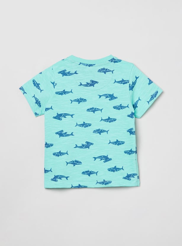 MAX Boys Printed Henley T-shirt