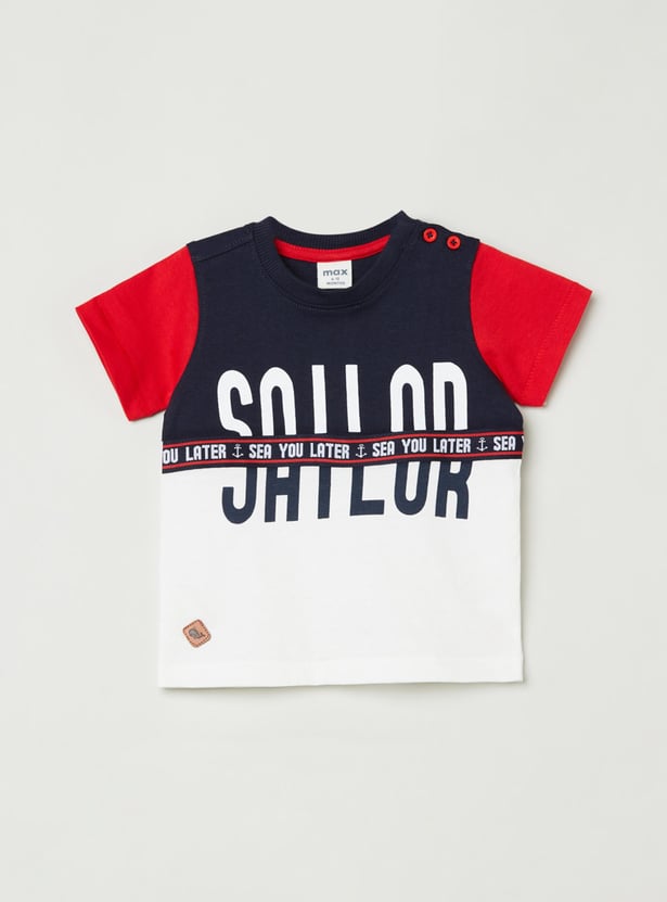 MAX Boys Printed Crew Neck T-shirt