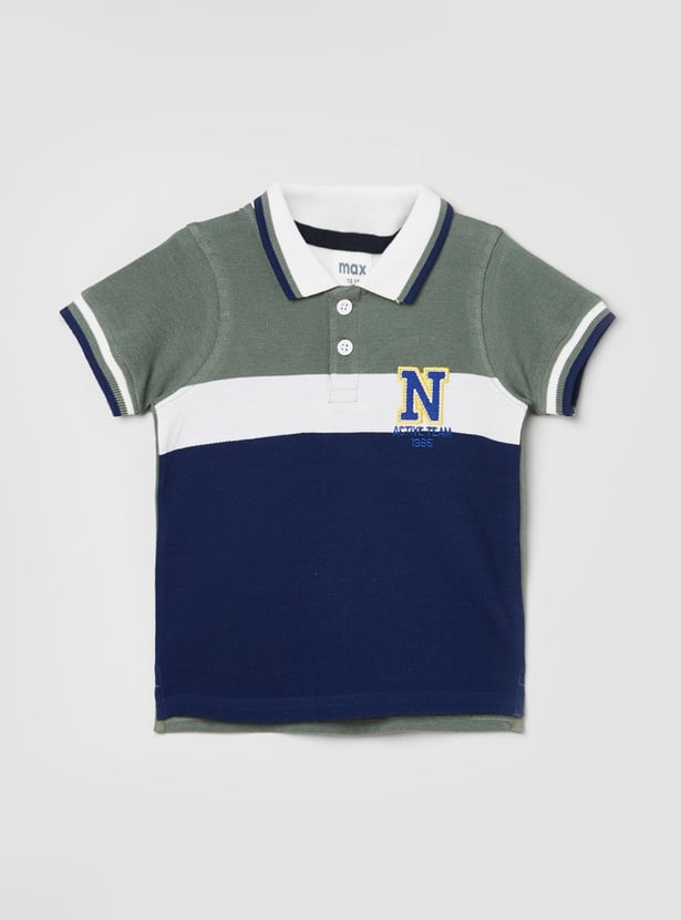 MAX Boys Colourblocked Polo T-shirt
