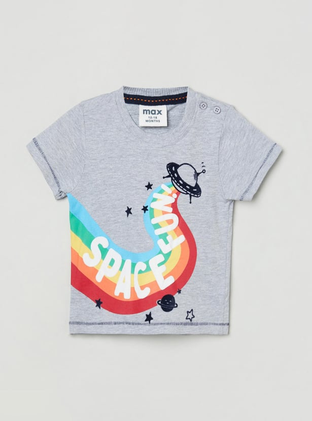 Boys Printed Crew Neck T-shirt
