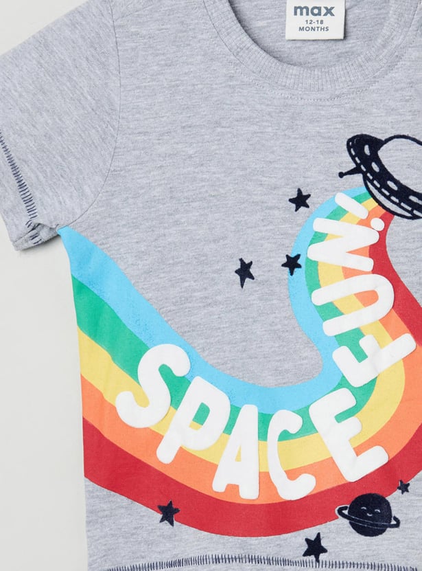Boys Printed Crew Neck T-shirt