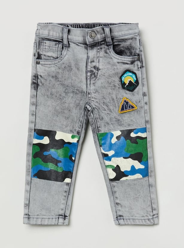 MAX Boys Printed Slim Fit Jeans