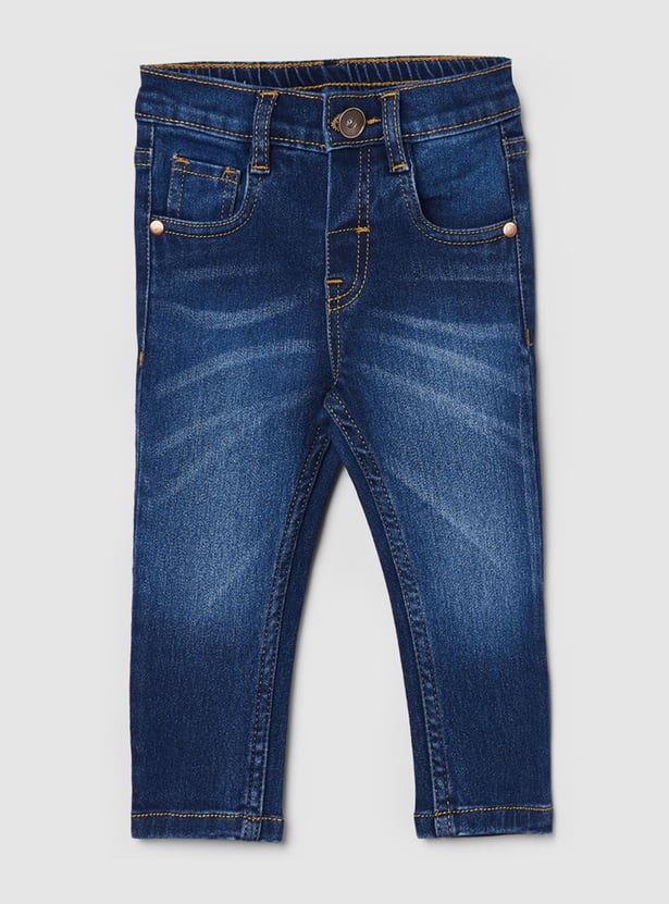 Boys Boys Stonewashed Slim Fit Jeans 