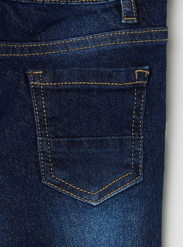 Boys Stonewashed Slim Fit Jeans