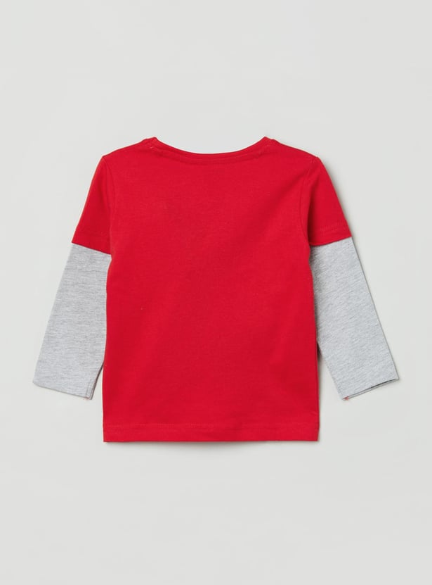Boys Printed Crew Neck Casual T-shirt