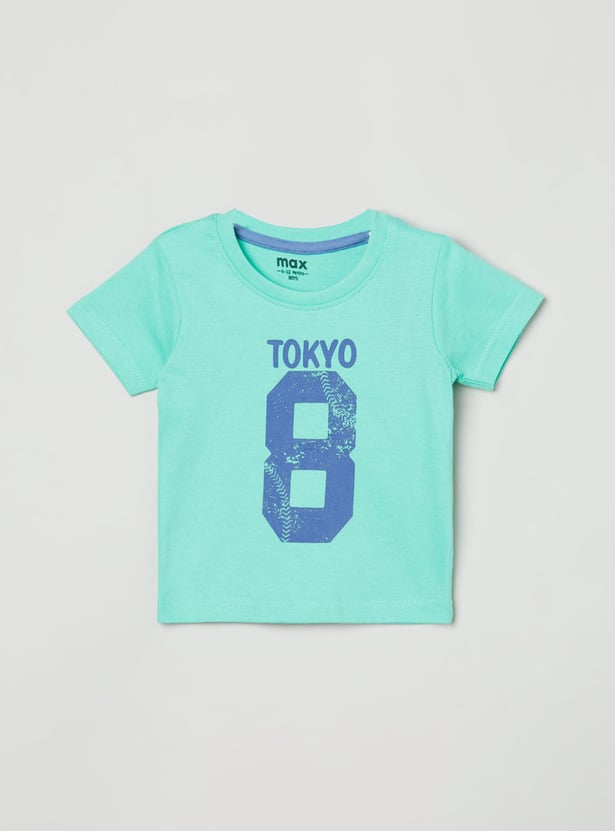 MAX Boys Printed Crew Neck T-shirt
