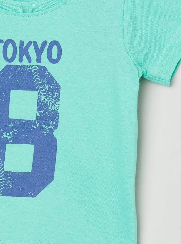 MAX Boys Printed Crew Neck T-shirt