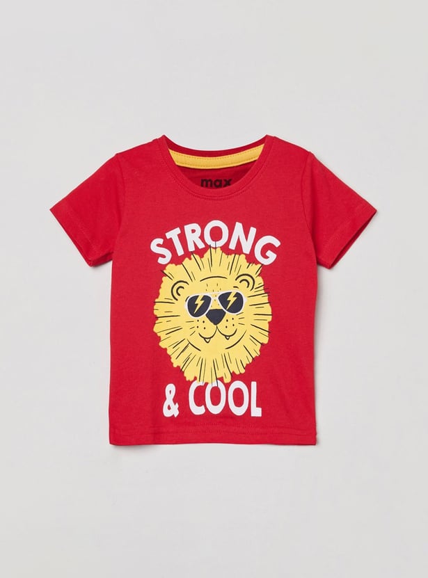 Boys Printed Crew Neck T-shirt