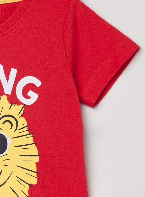 Boys Printed Crew Neck T-shirt
