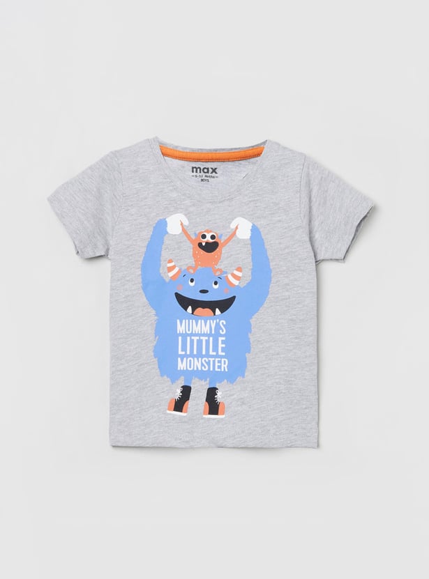Boys Printed Crew Neck T-shirt