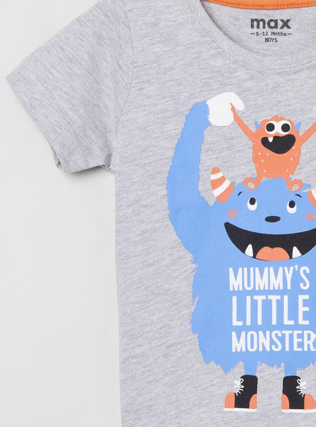 Boys Printed Crew Neck T-shirt