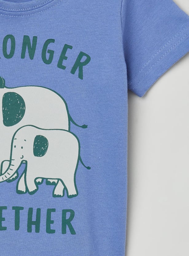 Boys Printed Crew Neck T-shirt