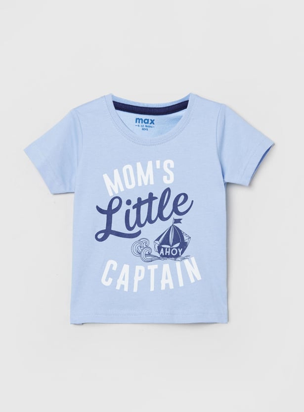 Boys Printed Short Sleeve Crew Neck T-shirt