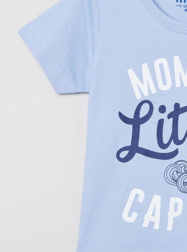 Boys Printed Short Sleeve Crew Neck T-shirt