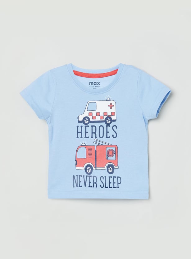 Boys Printed Round Neck T-shirt