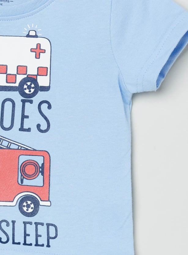 Boys Printed Round Neck T-shirt