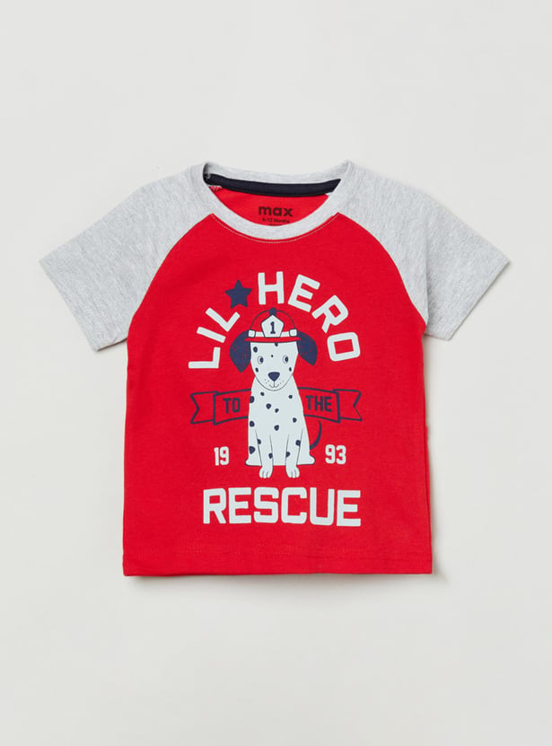 Boys Printed Crew Neck T-shirt