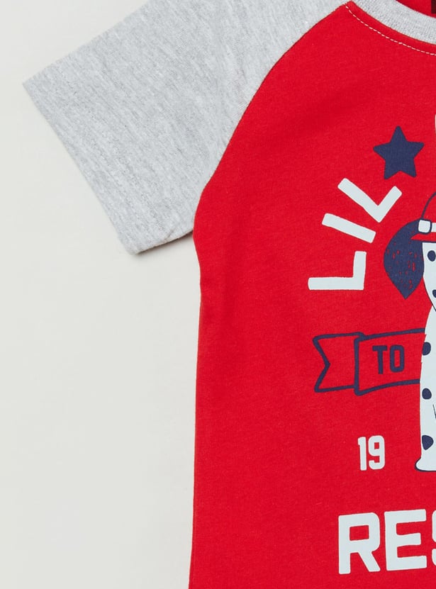 Boys Printed Crew Neck T-shirt