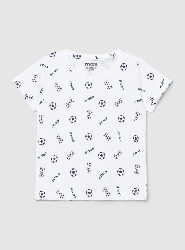 Boys Printed Crew Neck T-shirt