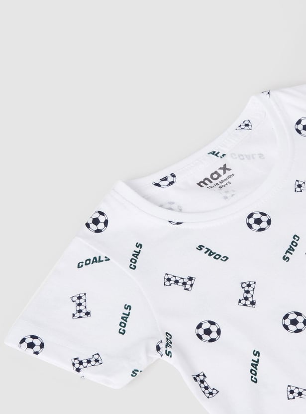 Boys Printed Crew Neck T-shirt