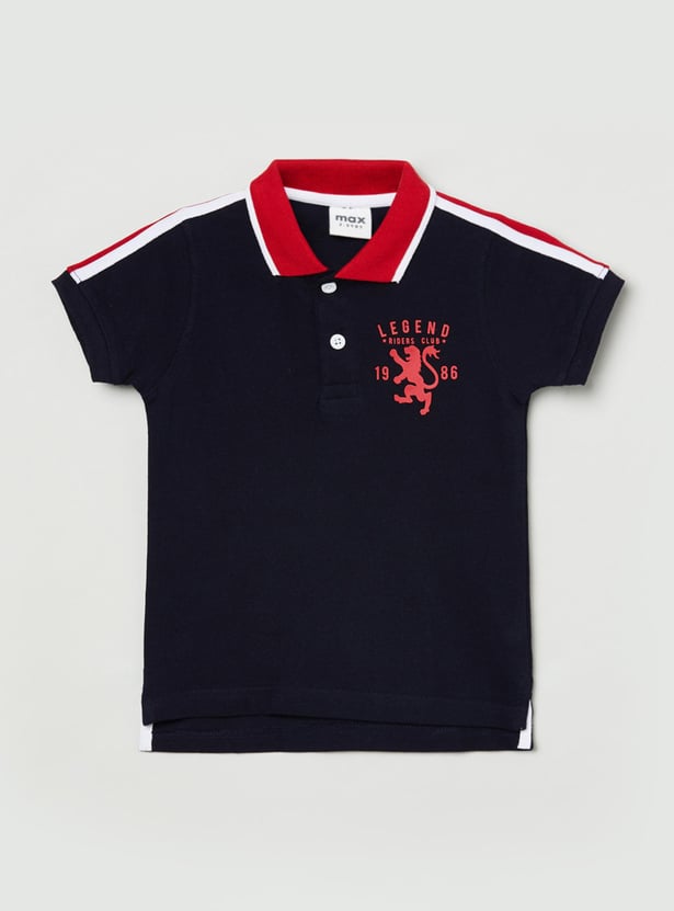 Boys Printed Polo T-shirt