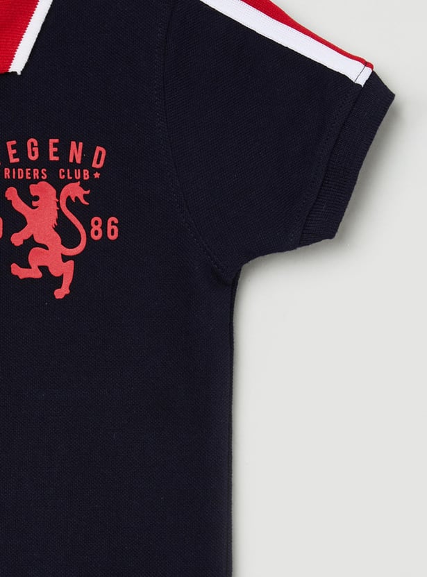 Boys Printed Polo T-shirt