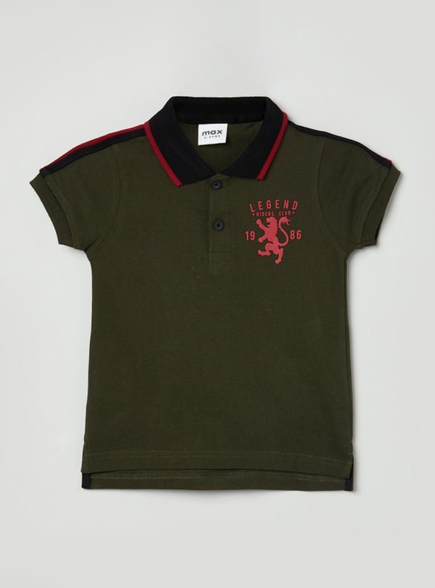 Boys Printed Polo T-shirt