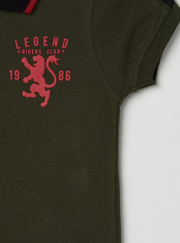 Boys Printed Polo T-shirt