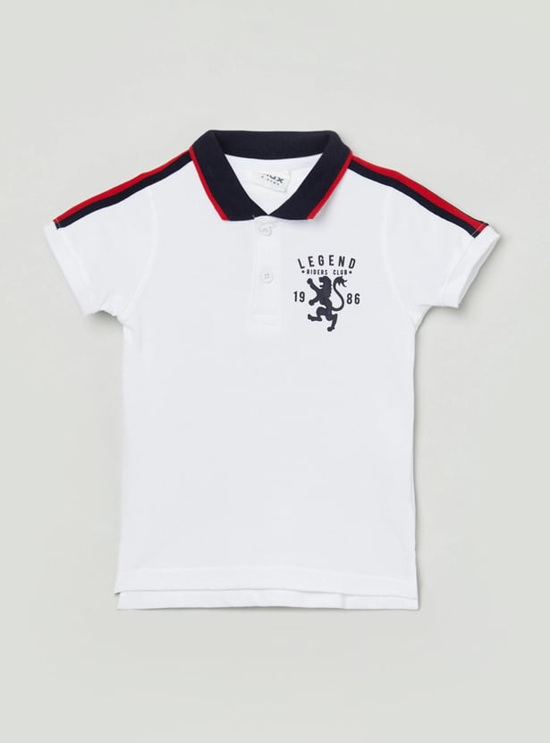 Boys Printed Polo T-shirt