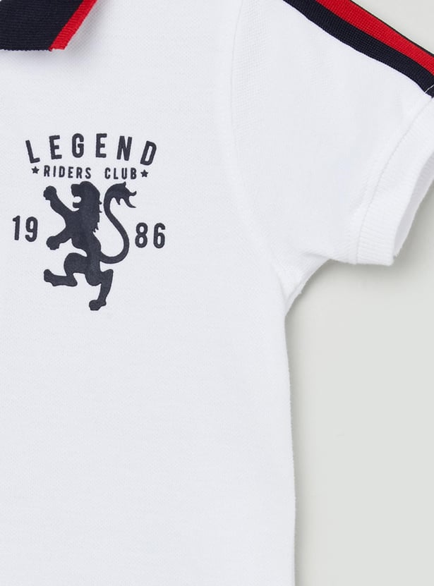 Boys Printed Polo T-shirt
