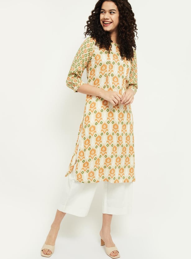 Women Printed Straight Kurta