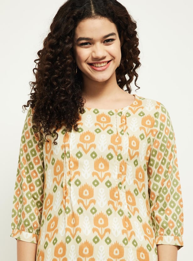 Women Printed Straight Kurta