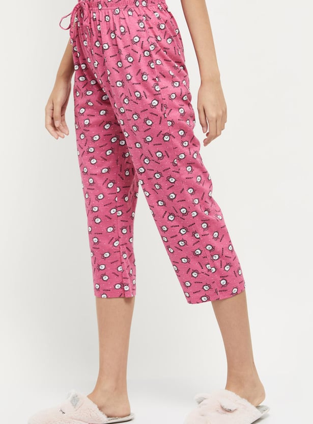 Women Printed Elasticated Capris