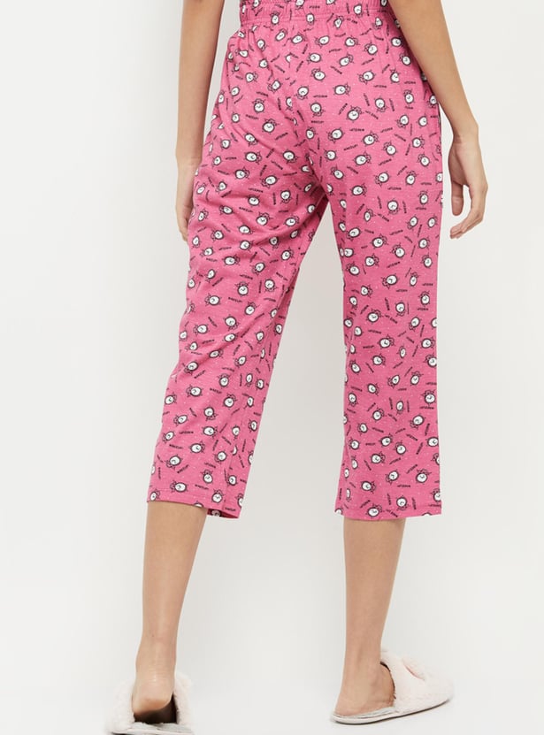 Women Printed Elasticated Capris