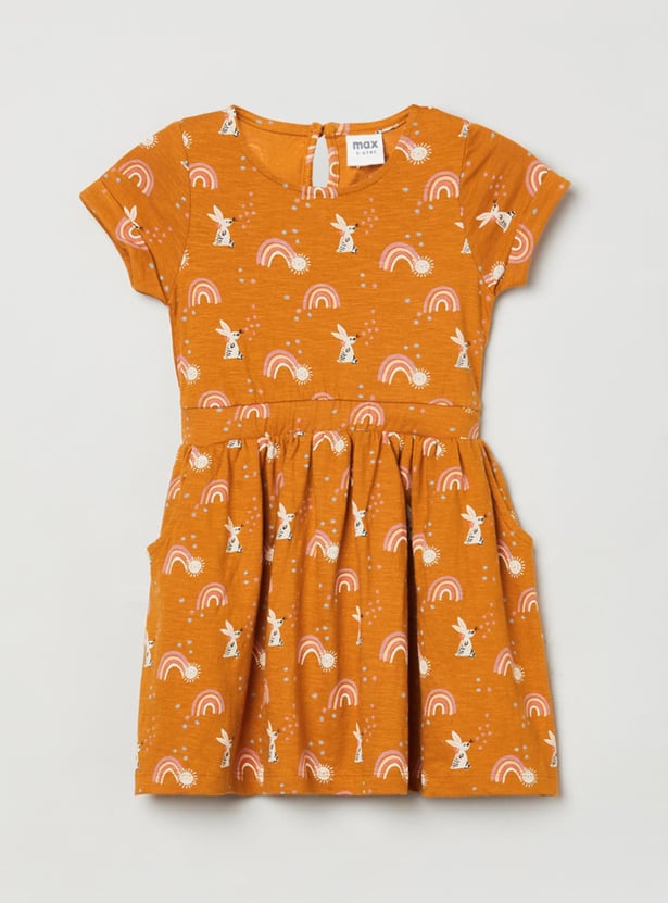 MAX Girls Printed A-Line Dress