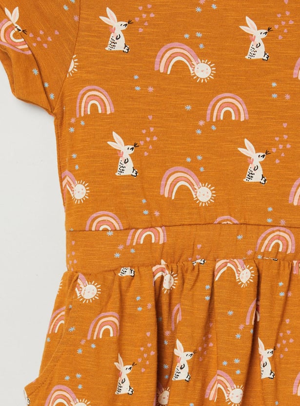 MAX Girls Printed A-Line Dress