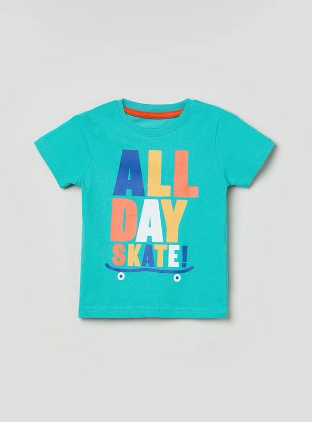 Boys Printed Crew Neck T-shirt
