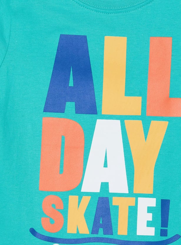 Boys Printed Crew Neck T-shirt