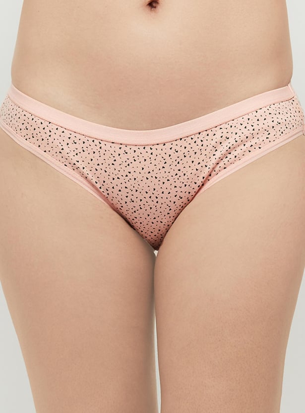Printed Elasticated Bikini Panty - Pack of 3