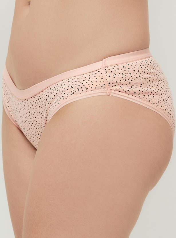 Printed Elasticated Bikini Panty - Pack of 3